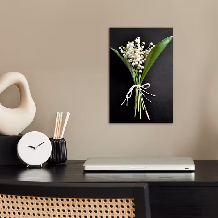 Lelietjes van dalen - Bloemen - Stilleven - Flora poster papier klein -sfeer1