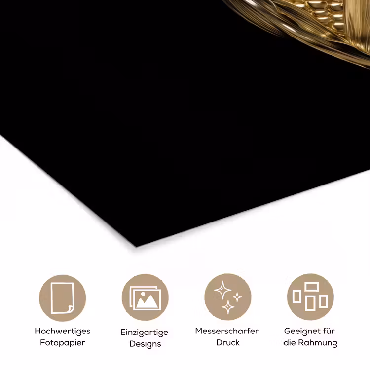 Mais - Eten - Goud - Zwart poster papier klein -tcloseup_DE
