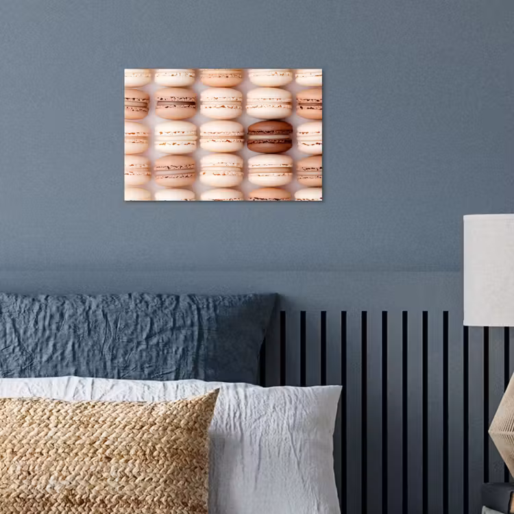 Macarons - Beige - Bruin poster papier klein -sfeer2