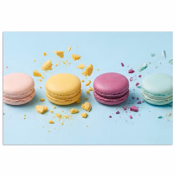 Macarons - Kleurrijk - Pastel poster papier klein -3d