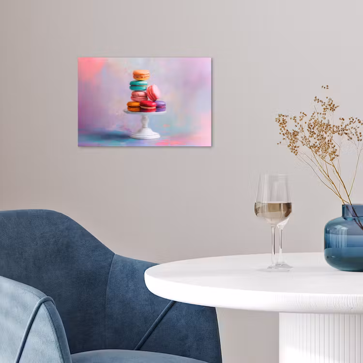 Macarons - Schaal - Pastel - Kleurrijk poster papier klein -sfeer3