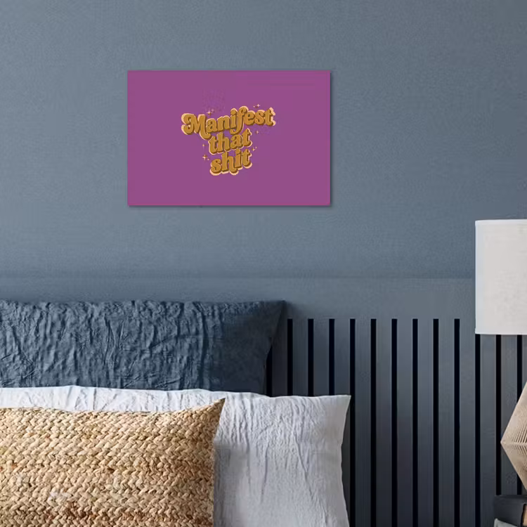 Manifest that shit - Paars - Glitter poster papier klein -sfeer2