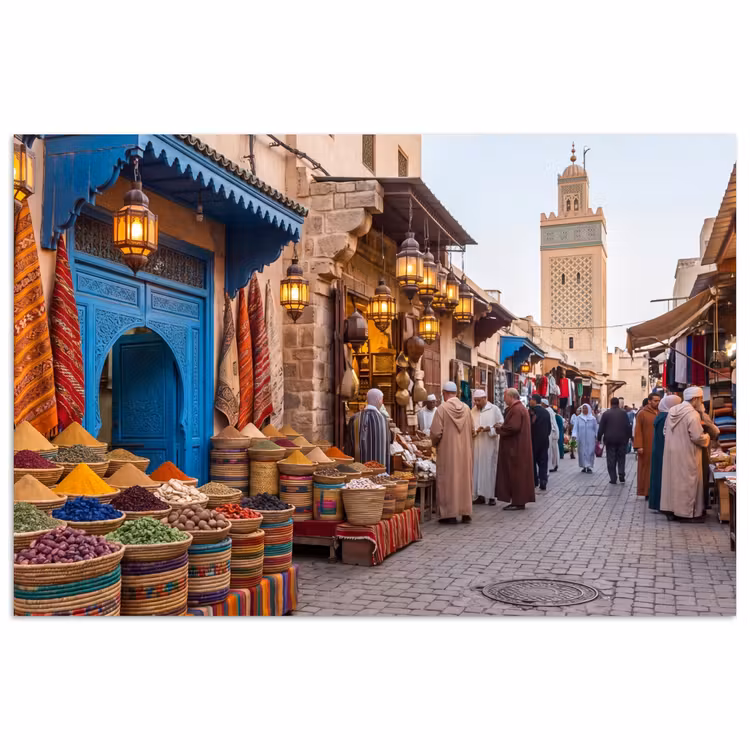 Poster - Markt – Orientalisch – Farbenfroh - Markt - Oosters - Kleurrijk poster papier klein