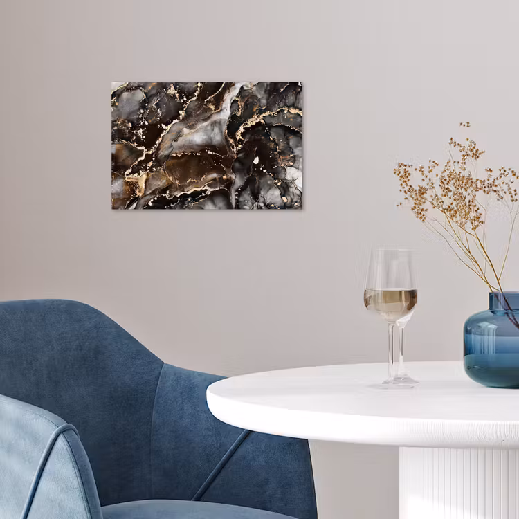 Marmer - Goud - Glitter - Luxe poster papier klein -sfeer3