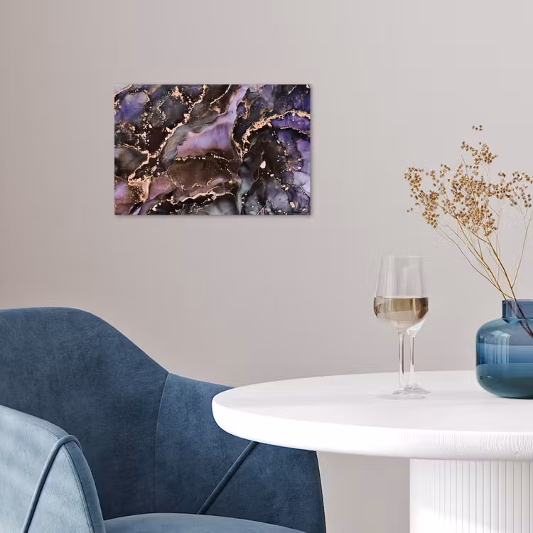 Marmer - Goud - Roze poster papier klein -sfeer3