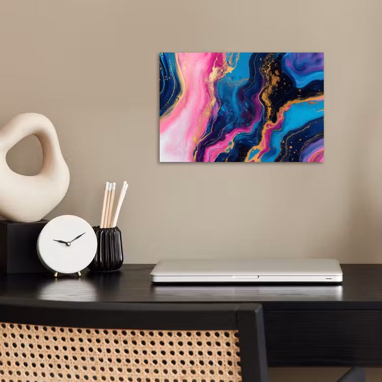 Marmer - Modern - Goud poster papier klein -sfeer1