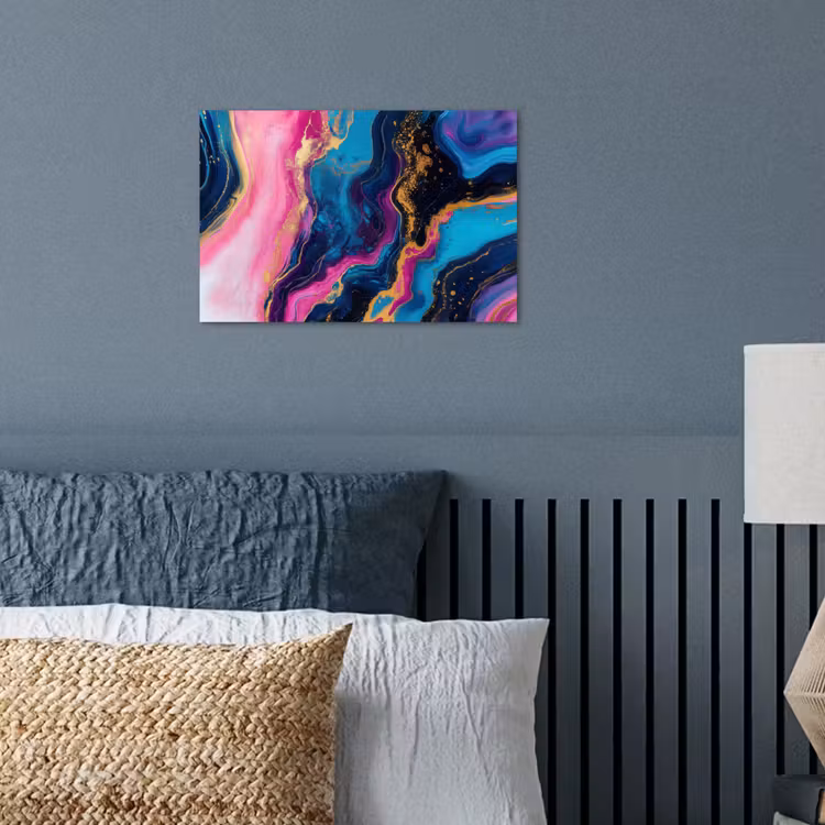 Marmer - Modern - Goud poster papier klein -sfeer2