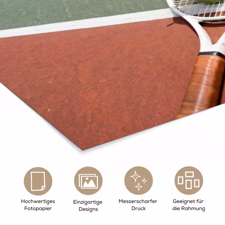 Matcha Club - Tennis - Matcha poster papier klein -tcloseup_DE