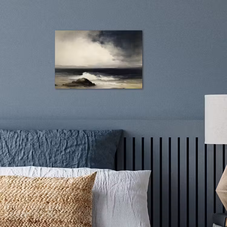 Zee - Rotsen - Storm poster papier klein -sfeer2