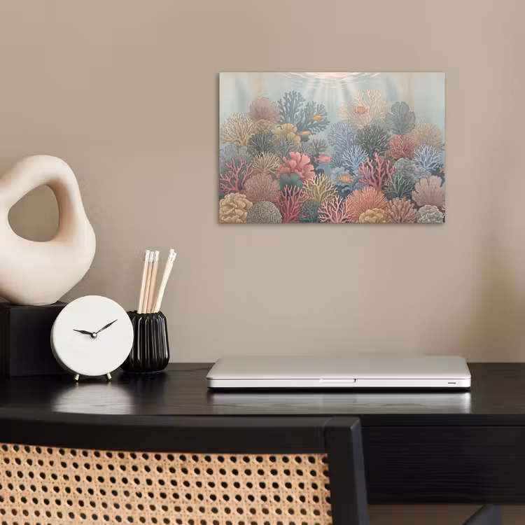 Zee - Koraal - Vis - Natuur - Kleurrijk poster papier klein -sfeer1