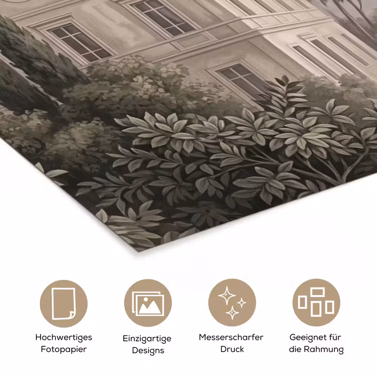 Zee - Villa - Beige poster papier klein -tcloseup_DE