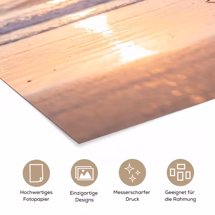 Zee - Vogels - Strand poster papier klein -tcloseup_DE