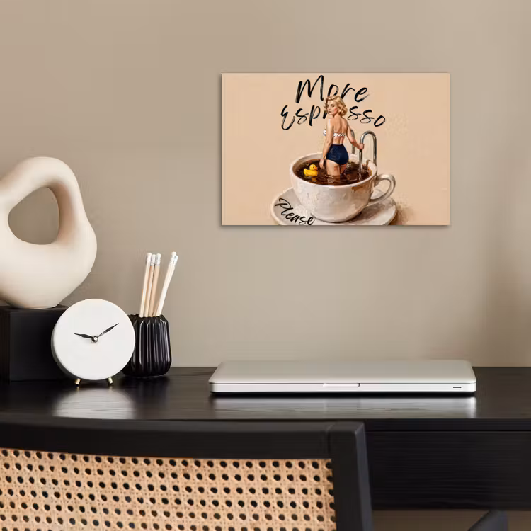 More espresso - Koffie - Eend poster papier klein -sfeer1