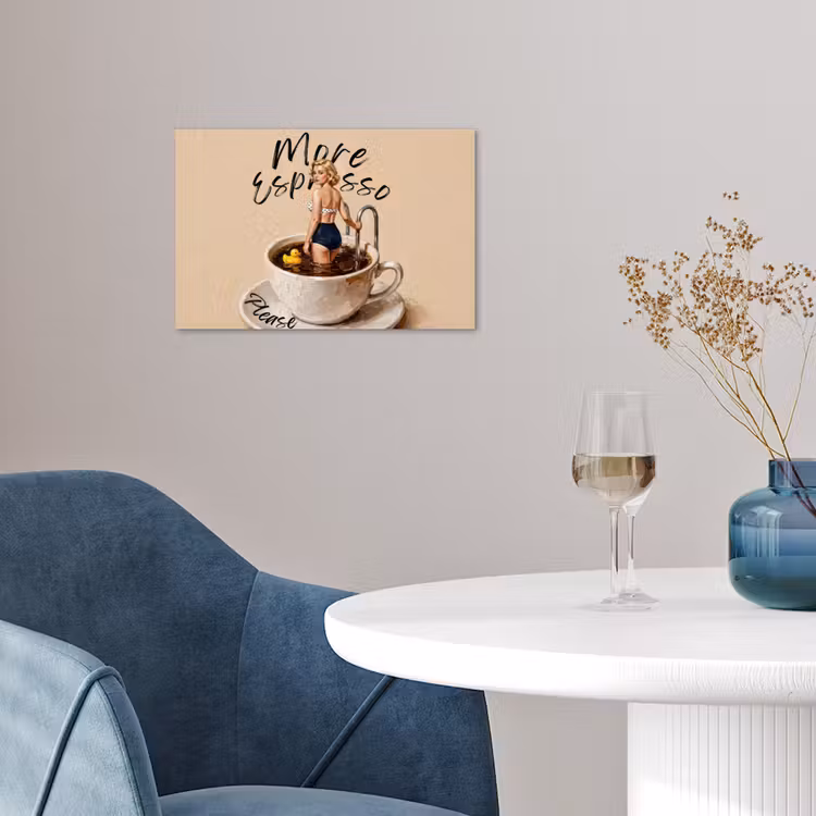 More espresso - Koffie - Eend poster papier klein -sfeer3