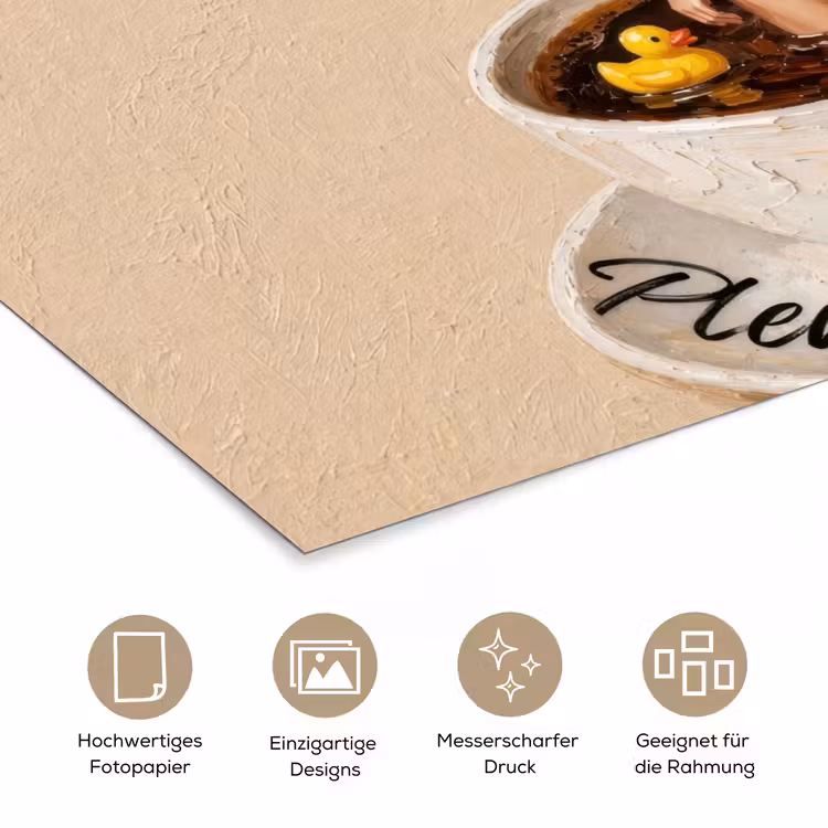 More espresso - Koffie - Eend poster papier klein -tcloseup_DE