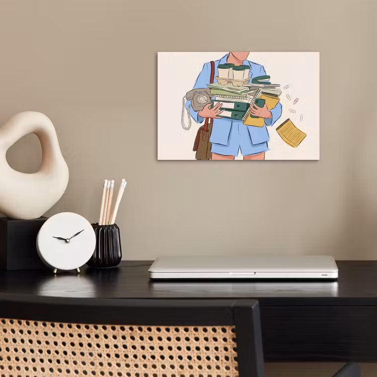 Mens - Kantoorartikelen - Werk - Modern poster papier klein -sfeer1