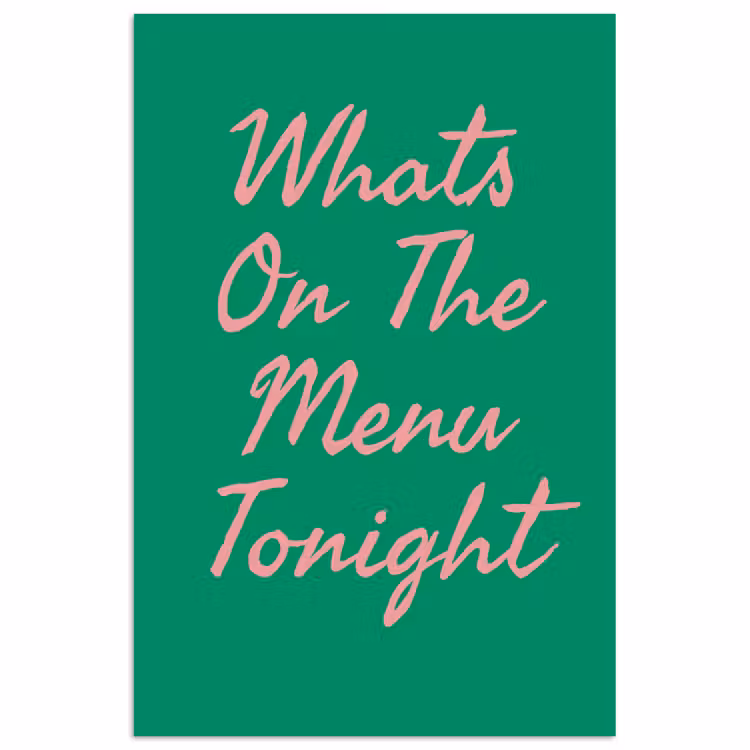 Menu - Quote - Roze poster papier klein -3d