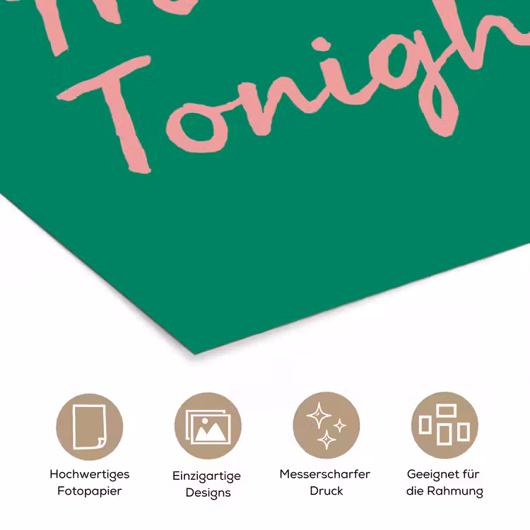 Menu - Quote - Roze poster papier klein -tcloseup_DE