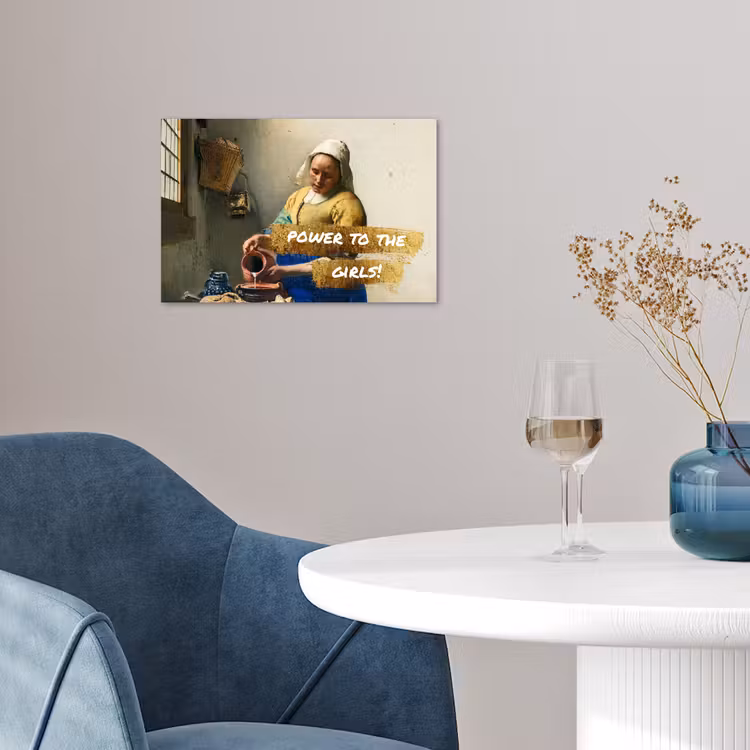 Melkmeisje - Goud - Quotes - Schilderij - Oude meesters poster papier klein -sfeer3