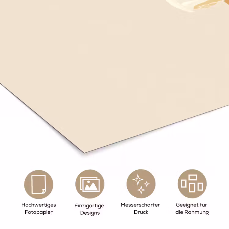 Minimalistisch - Waterijsje - Stokje - Beige poster papier klein -tcloseup_DE