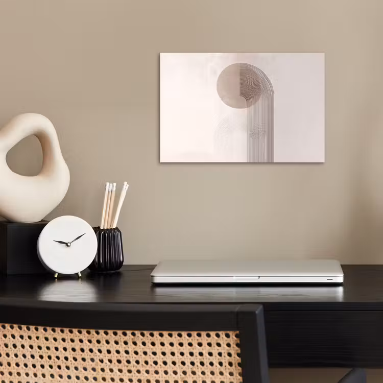Minimalistisch - Cirkel - Lichtgrijs poster papier klein -sfeer1