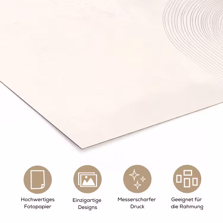 Minimalistisch - Cirkel - Lichtgrijs poster papier klein -tcloseup_DE