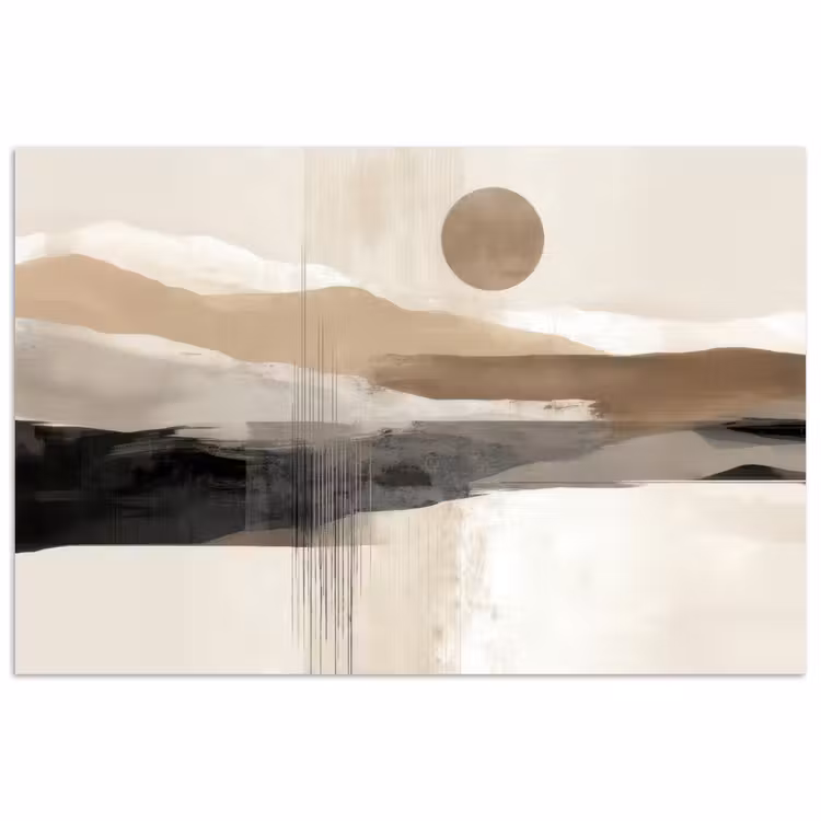 Minimalistisch - Landschap - Dimensie poster papier klein -3d