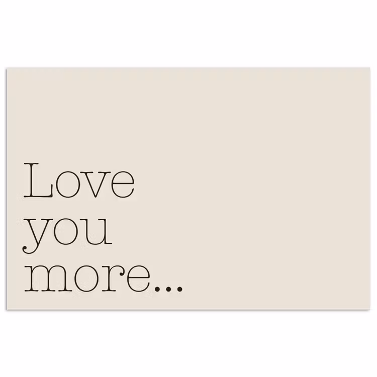 Minimalistisch - Love - Beige poster papier klein -3d