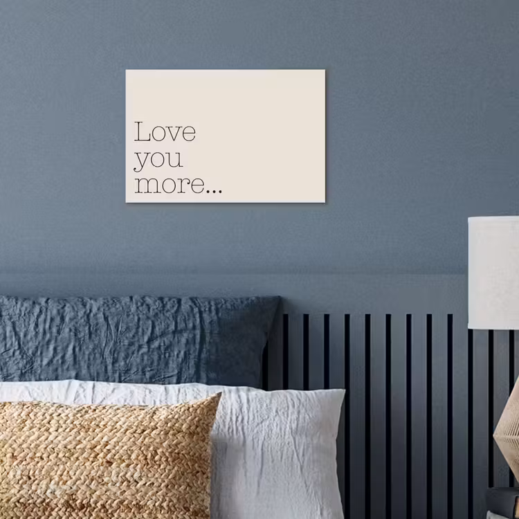 Minimalistisch - Love - Beige poster papier klein -sfeer2