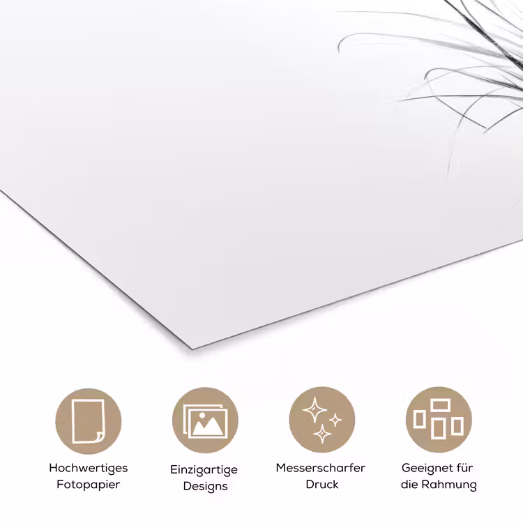 Minimalistisch - Stelen - Wit poster papier klein -tcloseup_DE