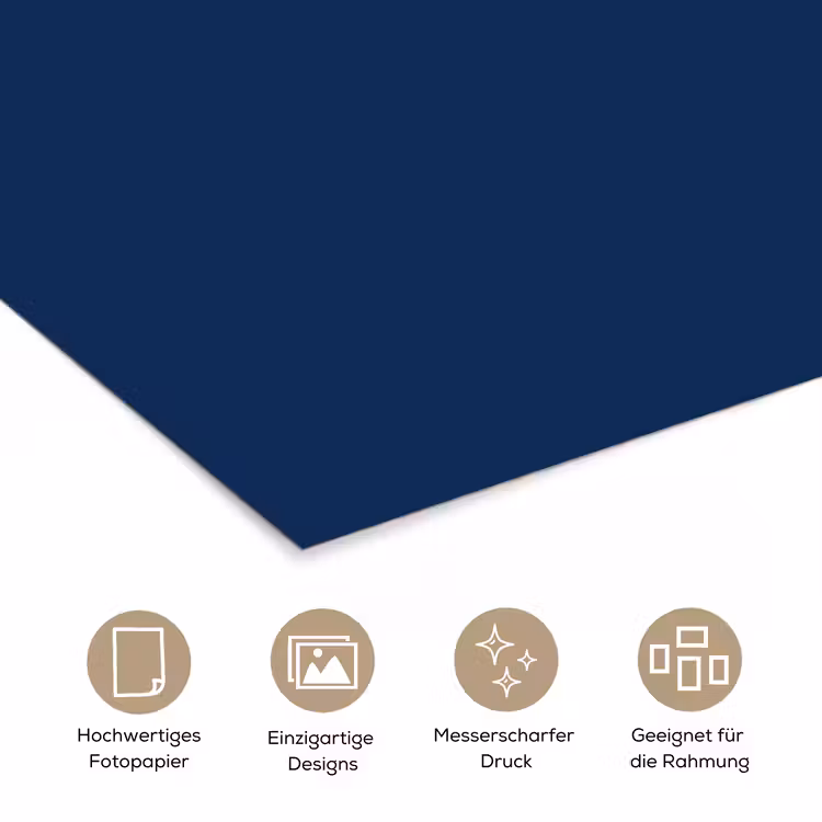 Midnight - Navy - Blauw poster papier klein 62 -tcloseup_DE