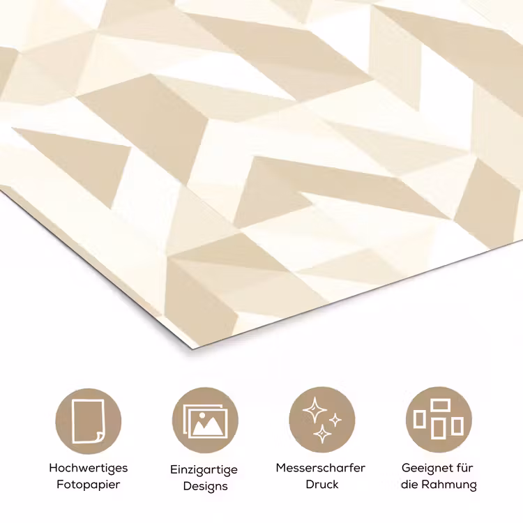 Modern - Abstract - Beige poster papier klein 62 -tcloseup_DE