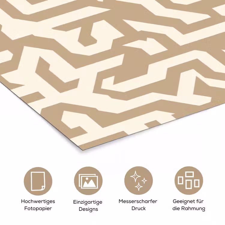 Modern - Abstract - Beige poster papier klein 62 -tcloseup_DE
