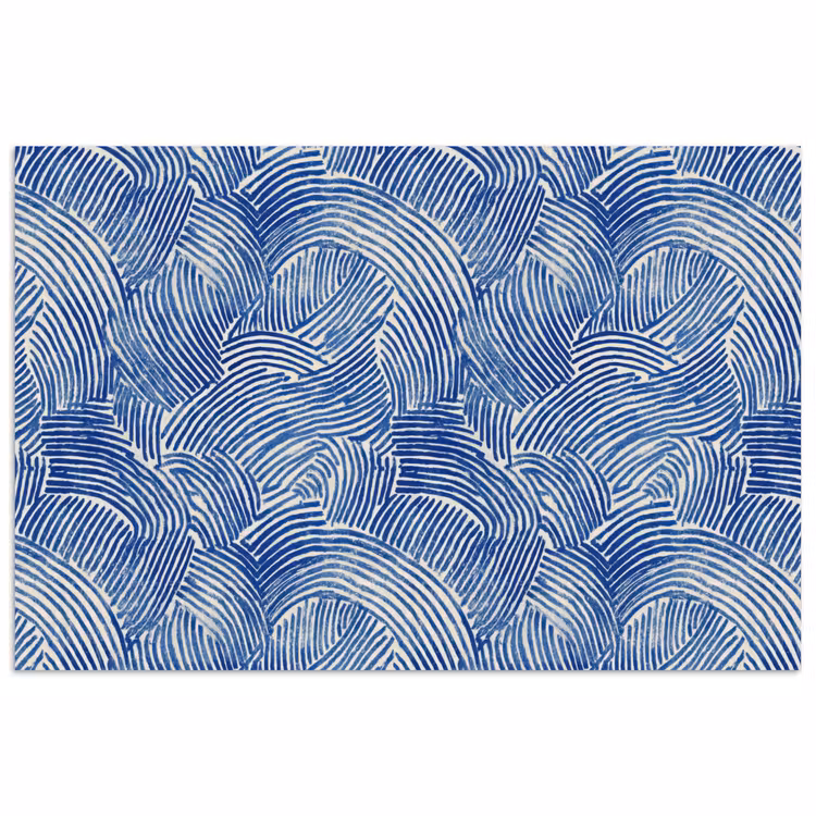 Modern - Abstract - Blauw poster papier klein 62 -3d