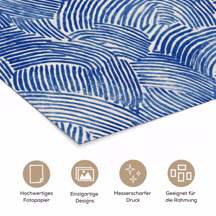 Modern - Abstract - Blauw poster papier klein 62 -tcloseup_DE