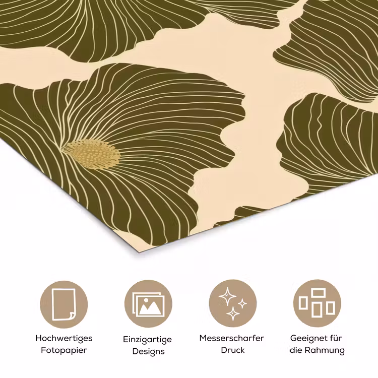 Modern - Abstract - Groen poster papier klein 62 -tcloseup_DE
