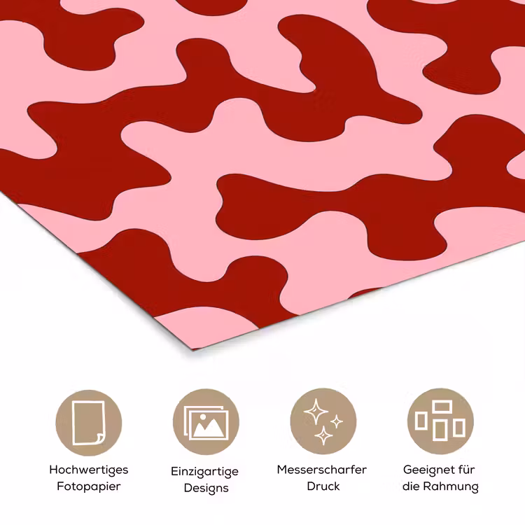 Modern - Abstract - Rood poster papier klein 62 -tcloseup_DE