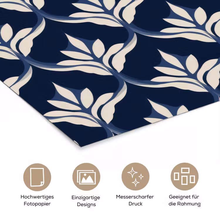 Modern - Ontwerp - Blauw poster papier klein 62 -tcloseup_DE