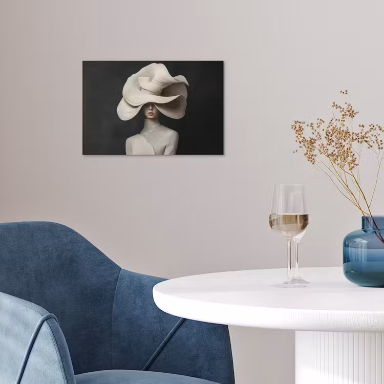 Modern - Vrouw - Hoed poster papier klein -sfeer3
