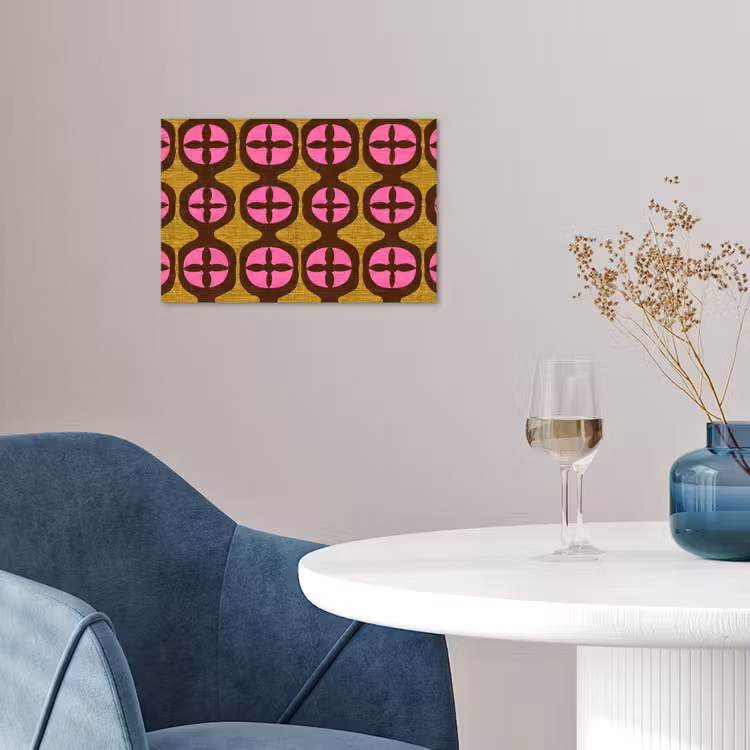 Modern - Patroon - Roze poster papier klein 62 -sfeer3