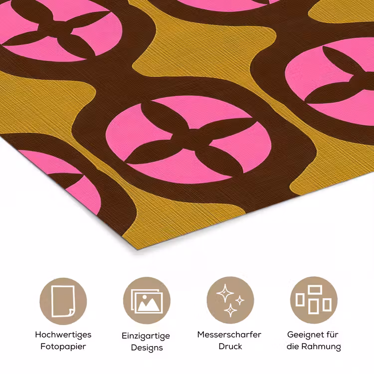 Modern - Patroon - Roze poster papier klein 62 -tcloseup_DE