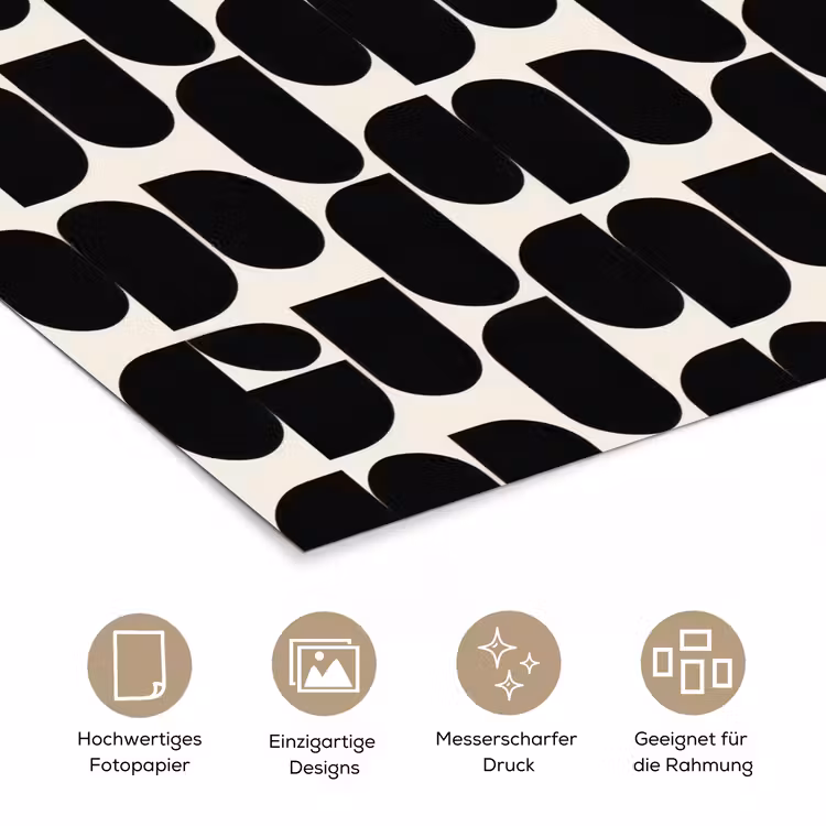 Modern - Patroon - Zwart poster papier klein 62 -tcloseup_DE