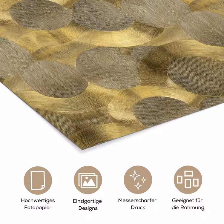 Modern - Geometrisch - Goud poster papier klein 62 -tcloseup_DE
