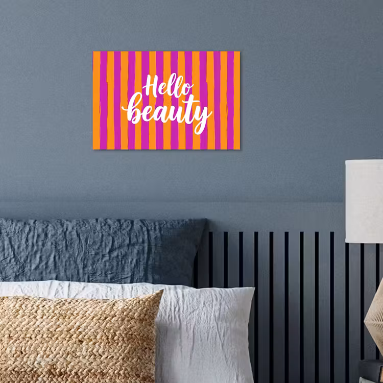 Modern - Hello - Oranje poster papier klein -sfeer2