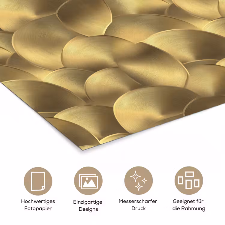Modern - Cirkel - Goud poster papier klein 62 -tcloseup_DE