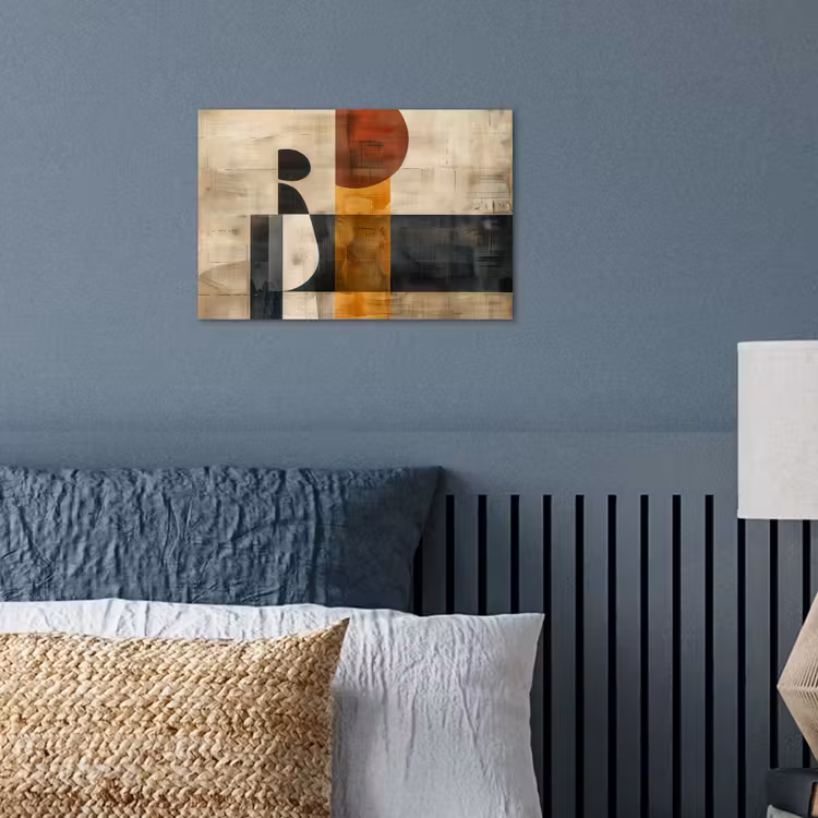 Modern - Kunst - Beige - Industrieel poster papier klein -sfeer2