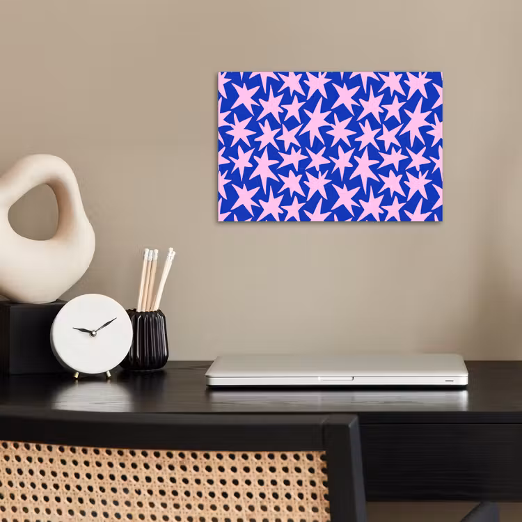 Modern - Sterren - Blauw poster papier klein 62 -sfeer1