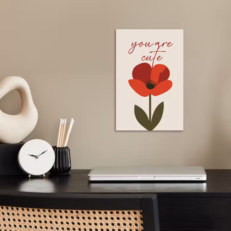 Klaproos - Bloem - Rood - Valentijn poster papier klein -sfeer1