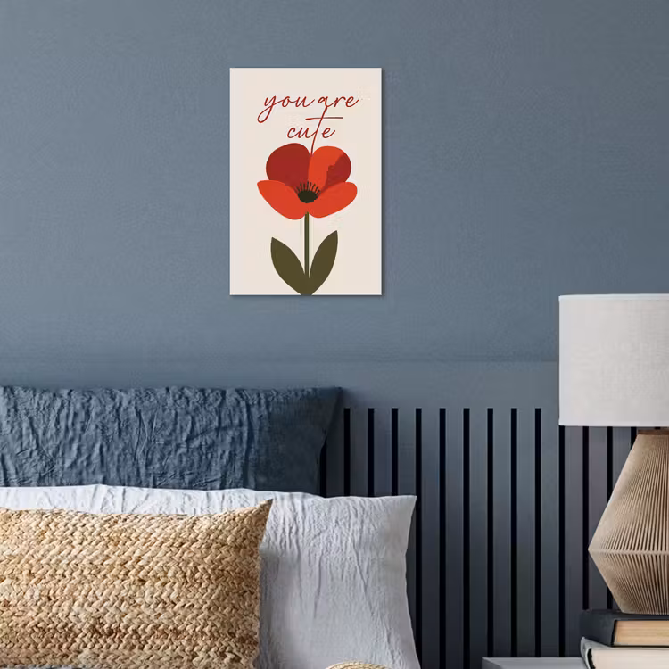 Klaproos - Bloem - Rood - Valentijn poster papier klein -sfeer2