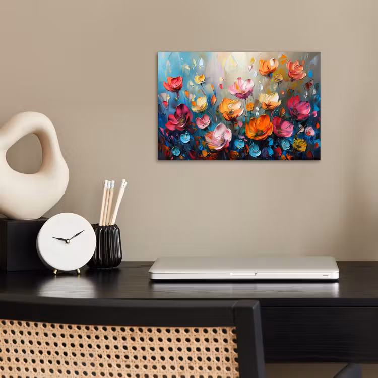 Klaprozen - Bloemen - Kunst - Botanisch poster papier klein -sfeer1
